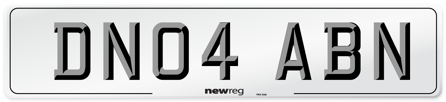 DN04 ABN Number Plate from New Reg